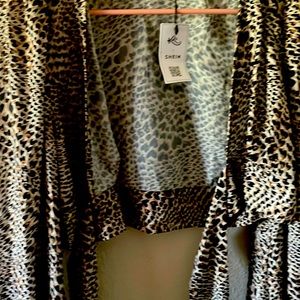 Crop top leopard long sleeve
